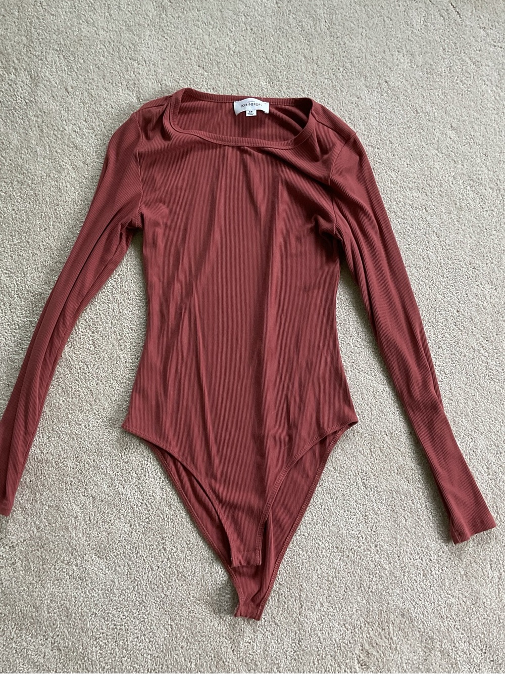 Long-Sleeve Ribbed Bodysuit